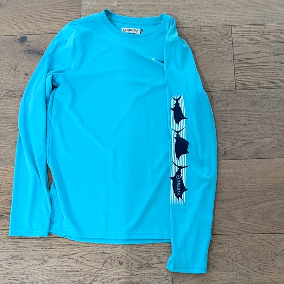 Magellan Outdoors Blue Classic Fit Shirt - Picture 1 of 5